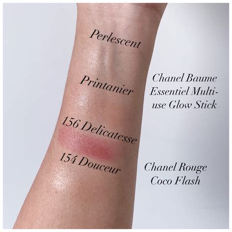 chanel baume essentiel swatches